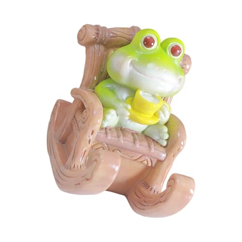 Supporto per telefono Bella Rana Verde Dock Del Telefono In Miniatura Giocattolo Da Scrivania Decorazione Funzionale Mestiere Per Rilassamento Forma Rane Video Call Base