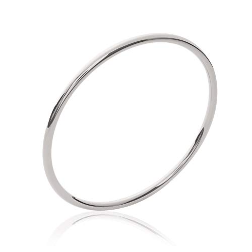 Bracelet jonc rigide argent massif 925 de haute joaillerie diametre 55mm