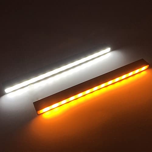 Turn Signal Switch Fog Lights Assembly Universal Car Accessories Sequential Turn Signals 12V LED Light Strip for Daytime Running Lights, Night Running Light, White Amber Flashing LED Light Bar for Car by FOLOI·MTBOY - Image 5
