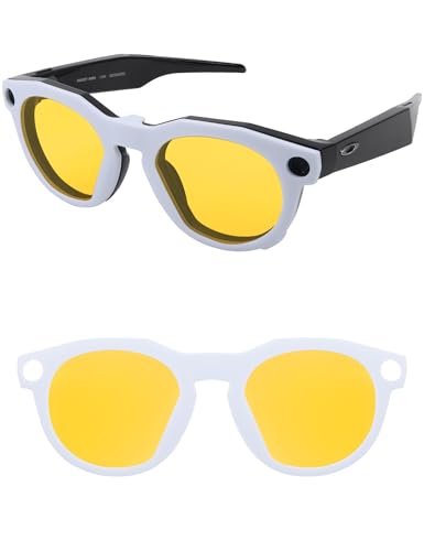 HILEEN �Ό� �O���}�E���g �N���b�v�I�� �T���O���X Oakley Meta HSTN OW8002 51mm �����Y ���f�B�[�X UV�ی�, Hd �C�G���[ - ��Ό�, 51mm