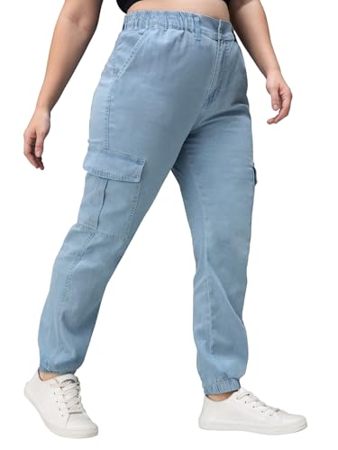 Image of Miss Chase A+ Women's Wide-Leg High Rise Regular Length Stretchable Denim Jeans