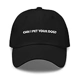 Can I Pet Your Dog Hat (Embroidered Dad Cap) Baseball Cap Black