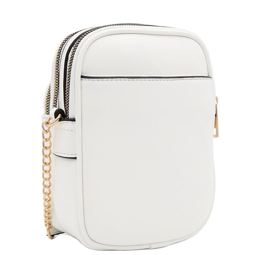 Image of FashionPuzzle Multi Pocket PU Leather Casual Medium Crossbody Bag with Adjustable Strap