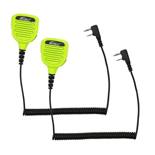 Image of Waterproof Shoulder Speaker Mic 2 Pin Two Way Radio Microphone with 3.5mm Audio Jack Compatible with BaoFeng GT-5R / UV-5R, BTECH, Kenwood and Retevis Radios Walkie Talkie