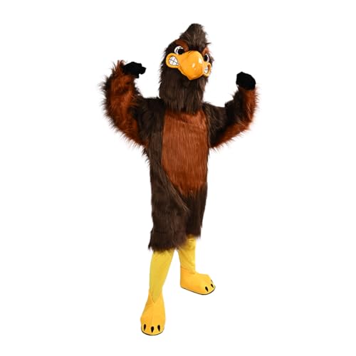 Brown Eagle Hawk Mascot Costume Marketing Planning Cartoon
