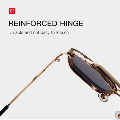 Fashion Classic Square Sunglasses Cool Men Vintage Metal Sun Glasses Women Shades UV4003