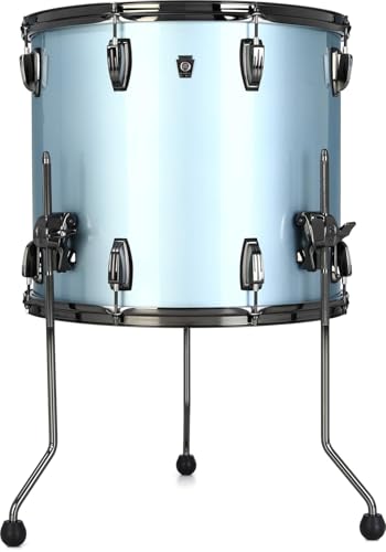 Ludwig Legacy Maple Floor Tom - 16 x 18 inches, Beacon Blue Metallic with Black Nickel Hardware, Sweetwater Exclusive