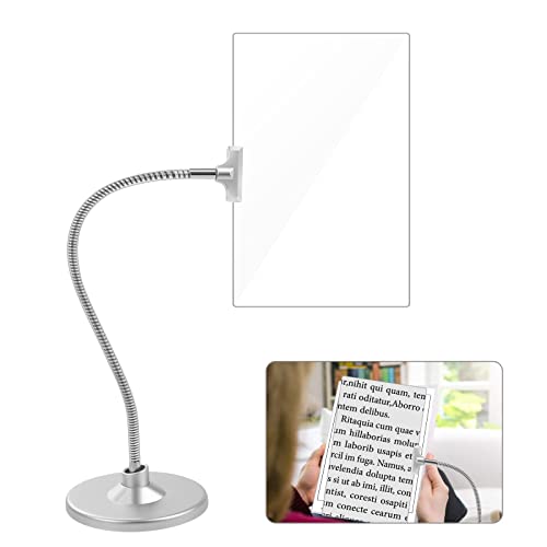 4 lupas con soporte, 10 x 6 pulgadas, cuello de cisne flexible, aumento de página completa, lupa de página grande para leer pequeñas impresiones y personas mayores de baja visión Cover