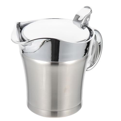 LABRIMP Contenedor de Salsa de Acero Inoxidable Antigoteo y Asa Ergonómica Dispensador para Ensaladas y Salsas Apto para Congelador y Lavavajillas para Restaurante y Catering