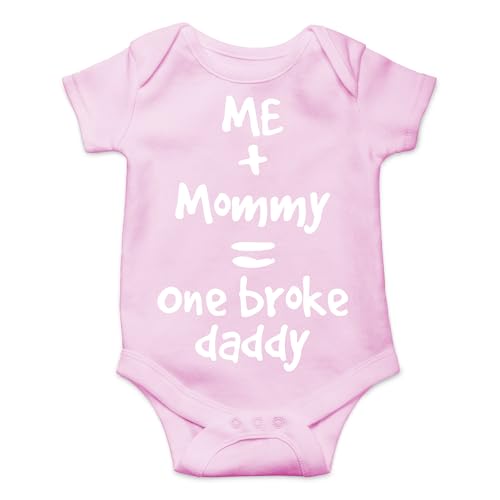AW Fashions Me + Mommy = One Broke Daddy Baby Bodysuit Cute Newborn Outfit Infant Girl Clothes Boy Romper