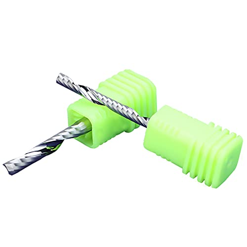 1 pieza de herramienta CNC for carpintería, fresa de PVC de aluminio y metal, fresa de una sola flauta, broca de enrutador de extremo de pulgada, broca de grabado, fresa en espiral ( Color : 10pcs , S