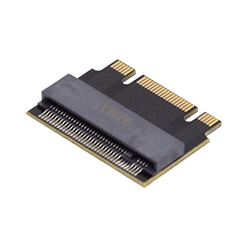 NFHK NGFF B+M Key NVME M-Key 22x30mm to 22x42mm Male to Female Extension Adapter for 2230 2242 SSD, Black