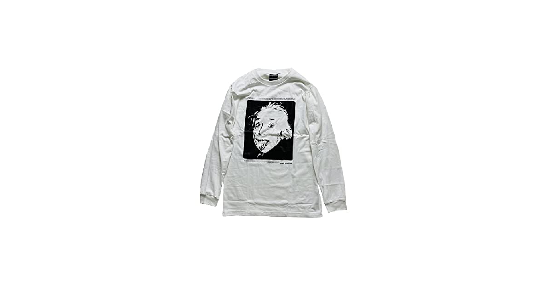 アルバート・アインシュタイン ロングtシャツ アルバート・アインシュタイン(シンプルイラスト)（ロングT