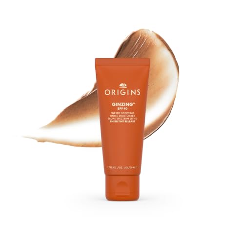 Image of Origins GinZing Energy-Boosting Tinted Moisturizer with SPF 40 | Hydrates & Perfects | Skin Tint with Caffeine and Ginseng, 1.7 Fl Oz