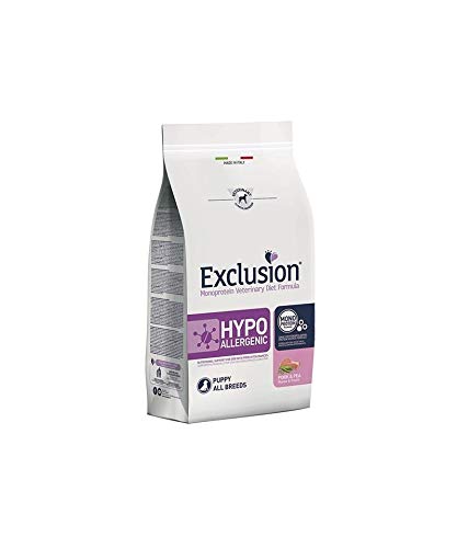 CROCCHETTE EXCLUSION MONOPROTEIN VET DIET HYPOALLERGENIC MAIALE E PISELLI  PUPPY ALL BREEDS. 12KG : Amazon.de: Haustier