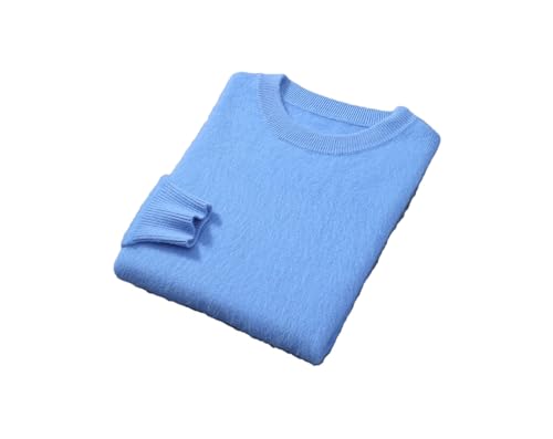 Men Mink Cashmere Sweater O-Neck Thick Knitted Pullover Casual Loose Sweater Slim Fit Knitted Pullover