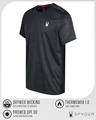 Spyder Men's Athletic T-Shirt - Active Performance Sports Tee - Dry Fit Short Sleeve Shirt (S-XL)3