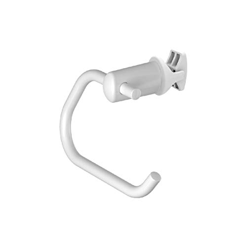 Porte-Papier toilettee Handy PAP sans Trous pour Tubes Ronds, visses au radiateur sèche-Serviettes sans perçage - Fabriqué en Italie - Chrome - Blanc