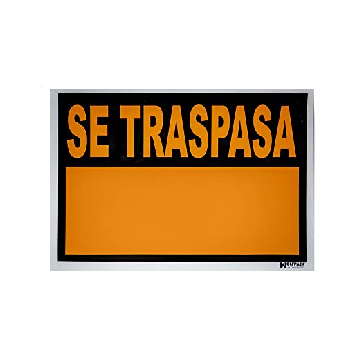 Wolfpack Linea Profesional Wolfpack 15056020 Cartel Se Traspasa 50X35 Cm, Negro