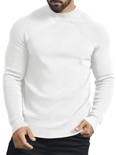 Mens Mock Neck Sweater Slim Fit Half Turtleneck Knit Sweaters Short Turtle Neck Lightweight Long Sleeve3