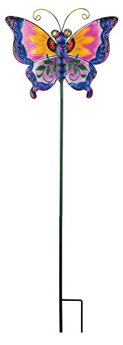 Regal Art &Gift Floral Butterfly Stake, Purple