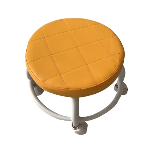 Silla De Heces Giratorias: Taburete De Silla De Montar Ajustable De Altura , Asiento De Salón Rodante | Silla Giratoria Ergonómica De 360 °, Taburete De Técnico De Maquillaje Acolchado, Tabur