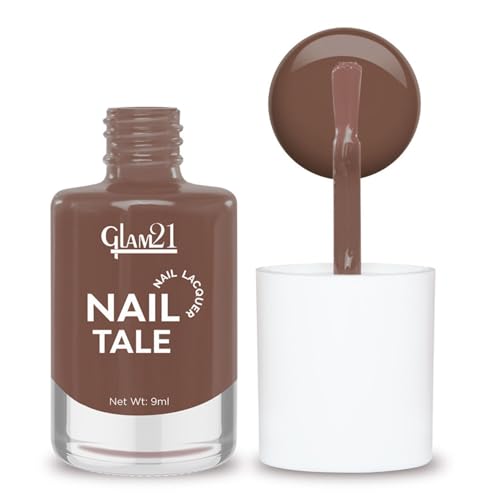 Image of Glam21 Nail Tale Nail Polish | Glossy Gel Finish | Rich Pigmentation | Chip Free | Quick Drying Formula | Long Lasting Nail Polish for Women | 9ml | Shade-28