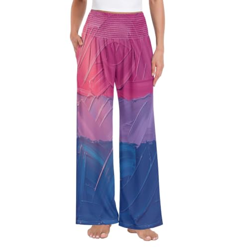 Pantalon de détente anti-plis pour femme drapeau LGBT