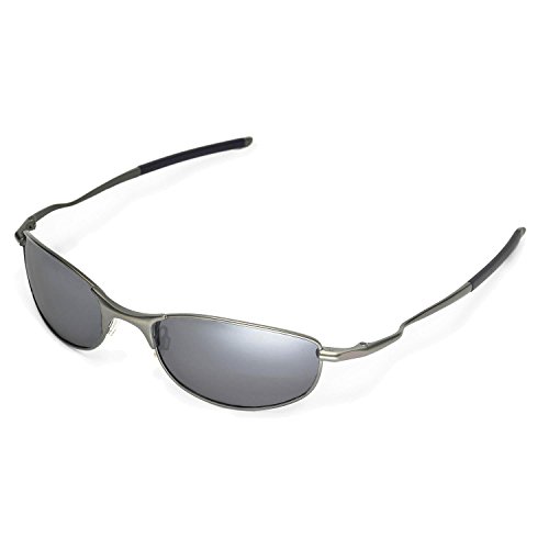 Walleva Replacement Lenses For Oakley Tightrope Sunglasses-Multiple Options Available (Titanium - Polarized) #TOP3