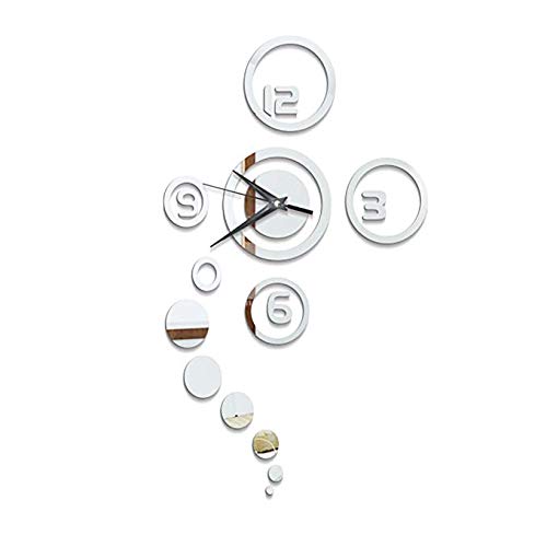 Autocollant miroir 3D grande horloge murale moderne pour rompre la monotonie des murs
