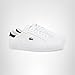 Lacoste Men's Powercourt Leather Sneakers, White/Black, 8.5
