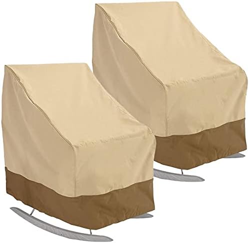 Protoiya 2 Pack Patio Chair Covers, 420D Waterproof Outdoor Rocker Chair Cover All-Weather Furniture Protector 28" W x 33" Deep x 39" H