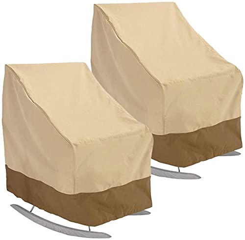 Protoiya 2 Pack Patio Chair Covers, 420D Waterproof Outdoor Rocker Chair Cover All-Weather Furniture Protector 28" W X 33" Deep X 39" H #TOP1
