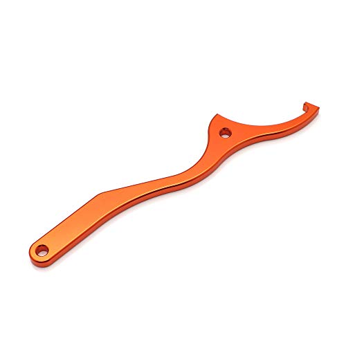 Image of Rear Shock Spanner Wrench WP Shocks Tool For 125-500 2017-2022, 125-450 SX /SXF /XC /XCF 2016-2022, Husqvana 125-501 TE /FE /TC /FC /TX /FX 2017-2022 Orange