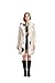 GRAN ORIENTE Luxury 2-in-1 Reversible Faux Fur Mink & Suede Trench Coat for Women,Winter Warm Leopard Print Long Coats with Belt GK142A-White-XL