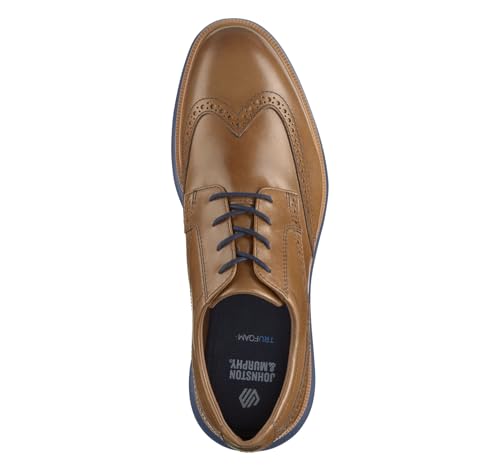 Johnston & Murphy Men's Arnett Wingtip Lace-Up Oxford, Tan Full Grain, 10.5 M2
