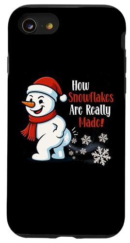 How Snowflakes are Really Made Funny Christmas Snowman X}zP[X iPhone SE (2020) / 7 / 8 p