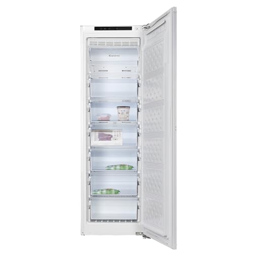 magictec Congelador Vertical Congelador Empotrable | Total No Frost | Capacidad 208 L | 177 Cm | Superfreeze | Control ElectróNico | Alarma De Puerta | Puerta Reversible | Multi Air Flow| Silencioso