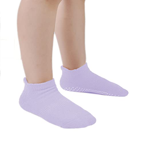 EPEIUS Baby Toddler Non-Slip Socks Thick Cotton Ankle Socks with Grips Kids Boys Girls 6/12 Pack4