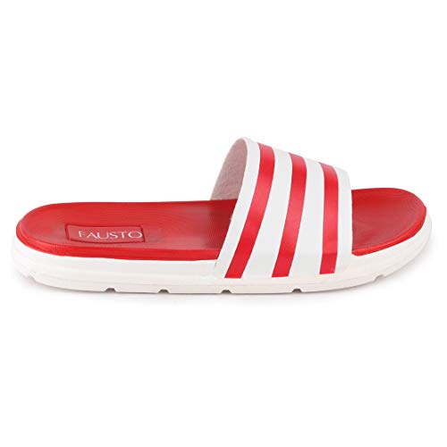 Image of FAUSTO Men's Polyurethane Flip Flop|Outdoor|Lightweight|Comfort|Casual|Sliders with Airmix Sole