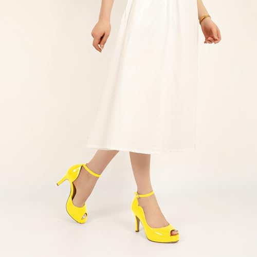 Image of AUMOTED High Heels Pumps Platforms Shoes for Party Daily 3.4 inch Dressy Pumps