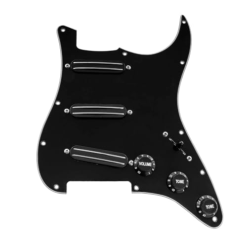 Pickguard SSS pré-câblé avec mini rail céramique double bobine anti-bruit pour guitare