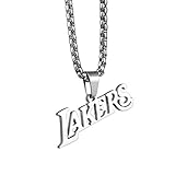  ANLW Unisex Halskette Meisterschaft Anhänger Stabiler Kopf Titan Stahl Anhänger Hip Hop, Basketball-Fans,Silber