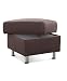 Produktbild CAVADORE Polsterhocker Carlo mit Stauraum / Moderner Sofahocker fürs Wohnzimmer / 58 x 47 x 58 / Lederoptik Dunkelbraun