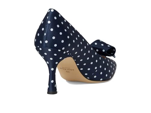 Cole Haan Women's Florette Pumps, Navy/White Polka Dot Print Textile, 9-B US