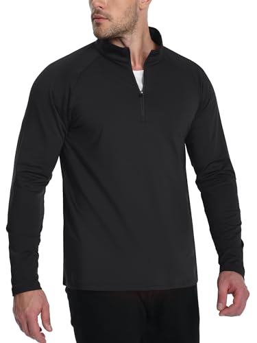 TACVASEN Men's Quarter Zip Pullover Fleece Lined Long Sleeve 1/4 Zip Golf Shirt Athletic Running Fishing Sweatshirts2