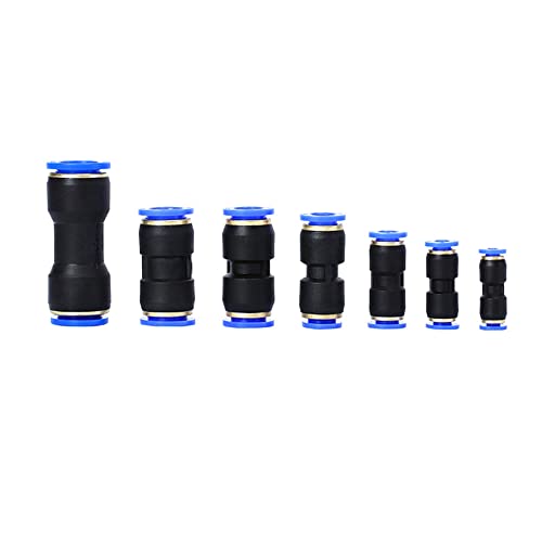 ezqnirk 1PCS Pneumatic Quick Fitting Cylinder Air Water Hose Straight Type Connector,PU-14