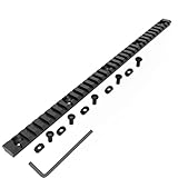 Ltnsimy 34 Slot Aluminum Picatinny Rail Accessories for Mlok, 14 Inch Long Sturdy Guide Rail, Easy to Install and Use, Comes with T-Nuts & Screws & Hex Wrench