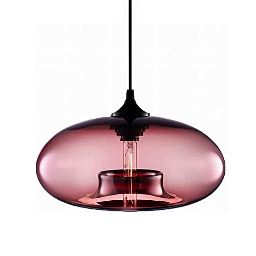 Gamme de feux de cuisine suspension vintage industrielle lustre verre transparent