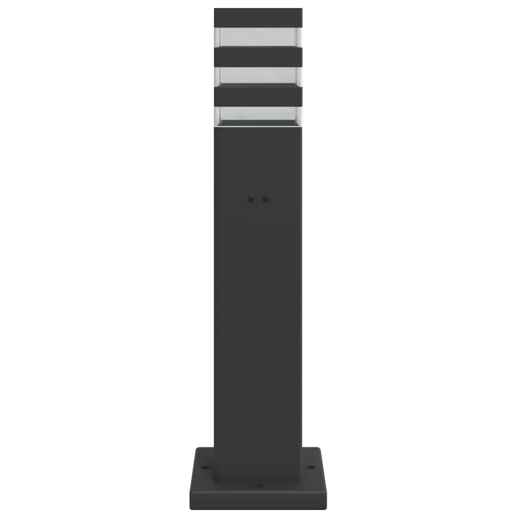 Lampy podłogowe zewnętrzne z wtyczką 3 szt. Aluminium Czarny 50 cm